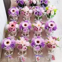 Декоративни колела със сапунени цветя, снимка 1 - Подаръци за жени - 39639620