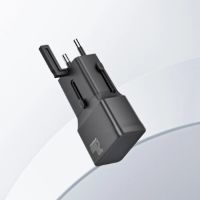 ASOMETECH Универсален адаптер бързо зарядно с 1 USB QC 3.0 порт и 1 PD 20W Type-C за EU/UK/USA/AUS, снимка 12 - Оригинални зарядни - 45828659