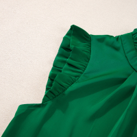 Дамски елегантен топ в зелен цвят с къдрички, снимка 11 - Други - 44989607