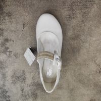 Детски елегантни обувки с токче в бяло/как/Б68, снимка 2 - Детски обувки - 45450483