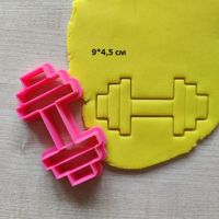 Спорт мускул гира дъмбел шише пластмасов резец форма за фондан тесто бисквитки, снимка 3 - Форми - 45861279