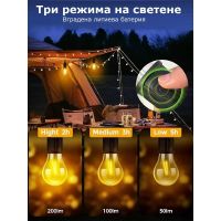 Подвижни къмпинг лампи - крушки с топла светлина и USB зареждане, снимка 2 - Външни лампи - 45174296