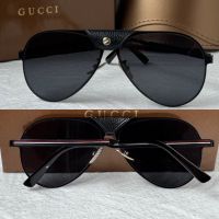 Gucci 2024 мъжки слънчеви очила авиатор с кожа 5 цвята, снимка 5 - Слънчеви и диоптрични очила - 45456363