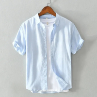 Мъжки ленени ризи , снимка 2 - Ризи - 44949568