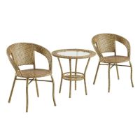 Ратанов комплект Маса и 2 стола, 3 цвята, снимка 3 - Градински мебели, декорация  - 45216147