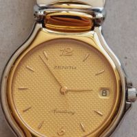 Зенит-Zenith,унисекс,злато- стомана,кварц-дамски часовник, снимка 1 - Мъжки - 12651436