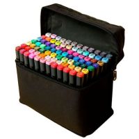 Комплект от маркери с алкохолна основа с две страни и калъф за съхранение, снимка 1 - Рисуване и оцветяване - 45890422