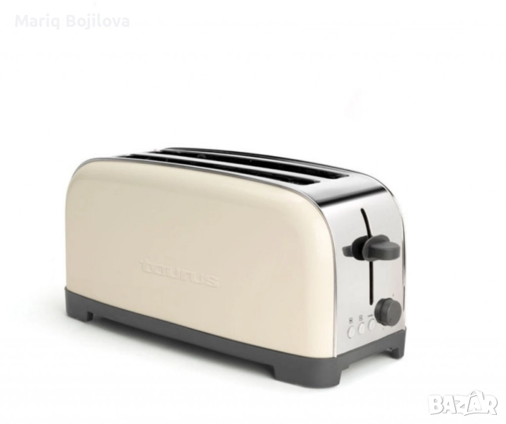 Тостер Taurus Vintage Cream – 1400W, метален корпус, функции претопляне и размразяване, снимка 1