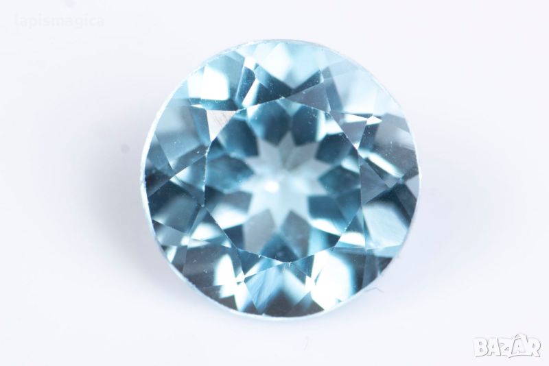 Син топаз 1.60ct 7.1mm кръгла шлифовка #2, снимка 1