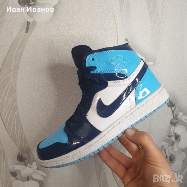 маратонки Jordan 1 Retro High UNC Patent Blue Chill  номер 40 ,5- 41, снимка 1