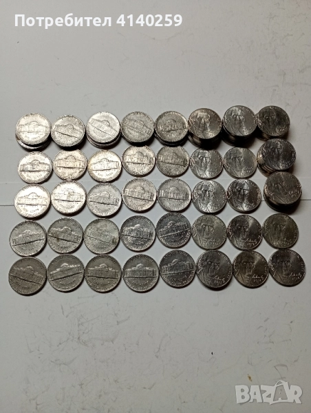 САЩ МОНЕТИ ГОЛЯМ ЛОТ 5 цента 1964 г до 2018 г , снимка 1