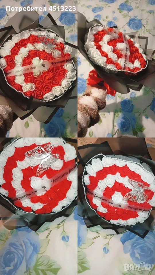 Букет от вечни рози , снимка 1