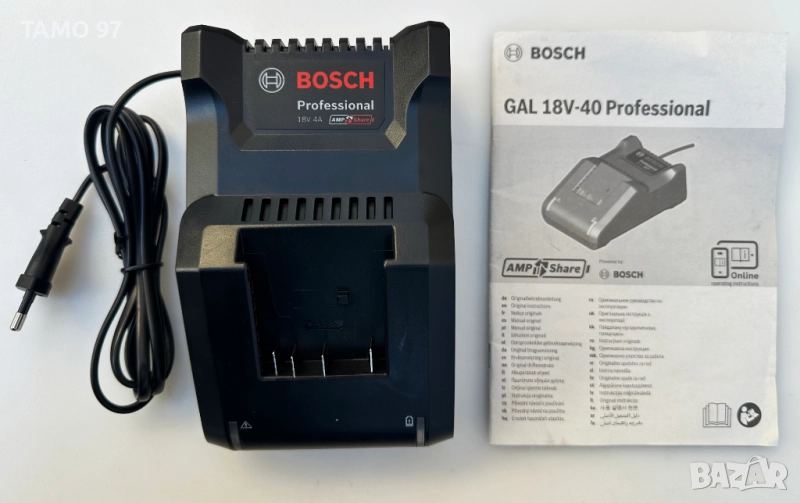 BOSCH GAL 18V-40 AMP Share - Зарядно устройство 10.8 -18V, снимка 1