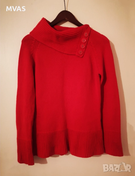 Нов дамски червен пуловер M L размер, снимка 1