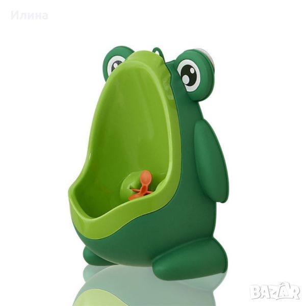 Писоар за деца под формата на жабка/ Цвят: Зелен, снимка 1