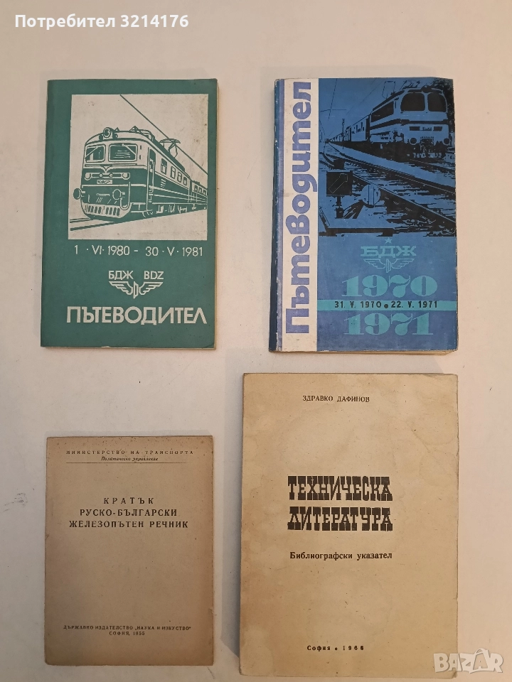 БДЖ. Пътеводител. 1980-1981 – Указател, снимка 1