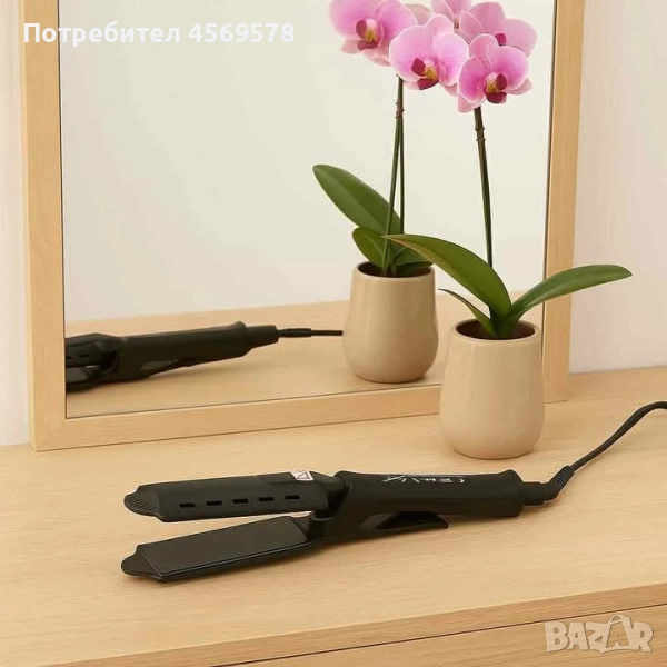 💇‍♀️ Професионална турмалинова преса за коса с йони 🌡 4 степени: 170 °C / 190 °C / 210 °C / 220 °C, снимка 1