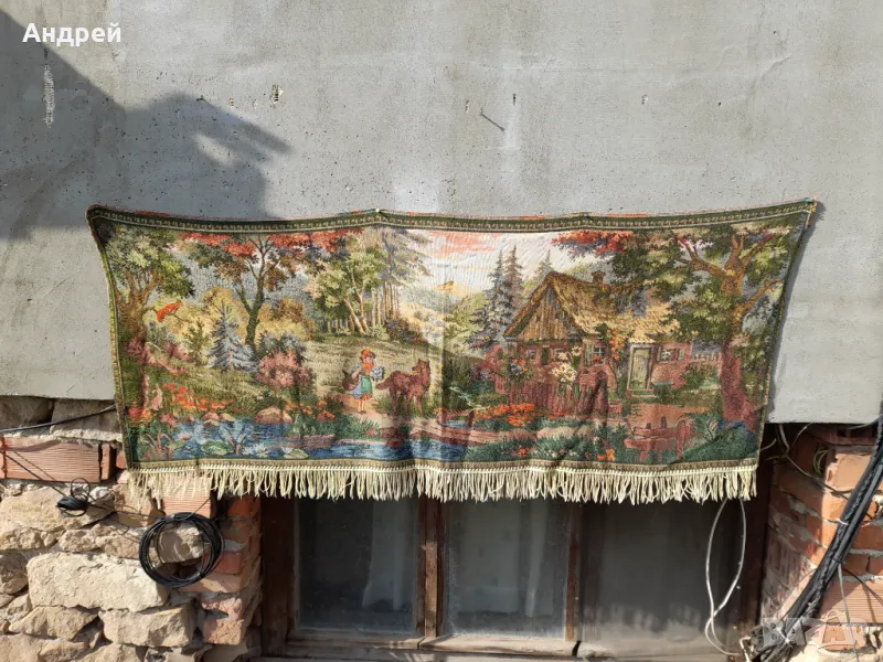 Стар ковьор Червената Шапчица,покривка за стена #3, снимка 1