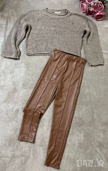 Кожен клин с висока талия , снимка 1