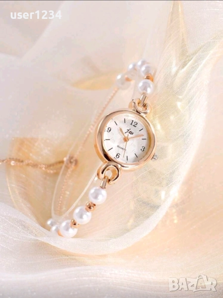 Дамски часовник с перли , снимка 1