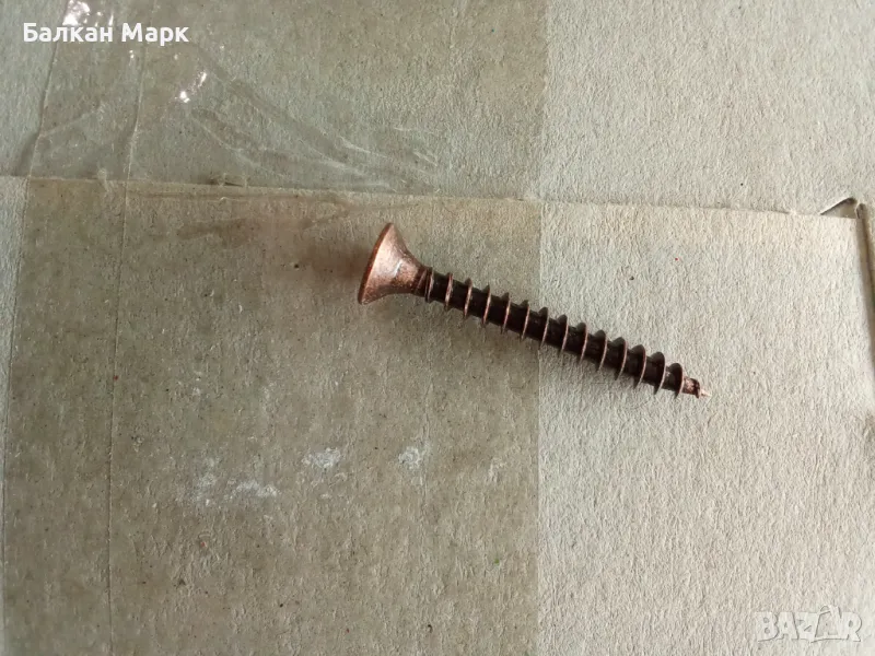 🔩ВИНТ, ВИНТОВЕ ЗА ДЪРВО 5х40мм,полирани цвят бронз-опаковка 1 000бр., снимка 1