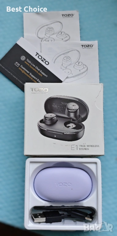 Безжични слушалки TOZO E1, снимка 1