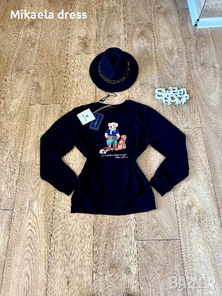 Нов син памучен суичър на Polo Ralph Lauren. Суперсвеж и готов за носене. Подходящ за всекидневието., снимка 1