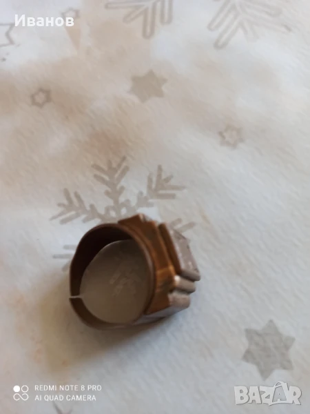 Юнашки възрожденски меден пръстен с лъв,майсторска ръчна изработка, снимка 1