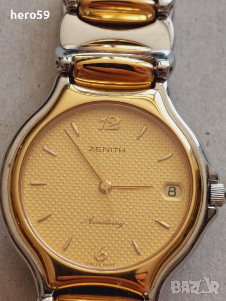 Зенит-Zenith,унисекс,злато- стомана,кварц-дамски часовник, снимка 1
