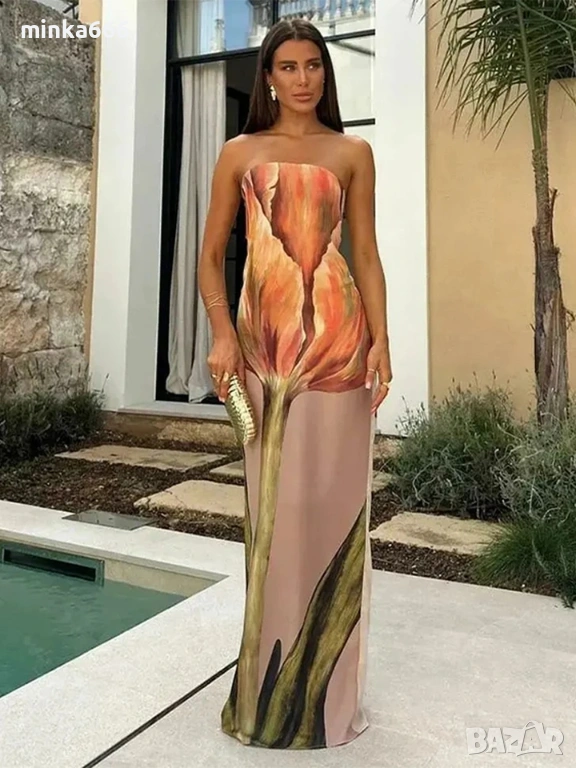 Стилна дамска рокля, снимка 1