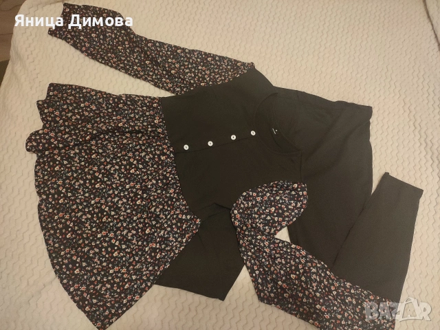 Комплект за бременни - блуза и клин за бременни , снимка 2 - Дрехи за бременни - 53622052