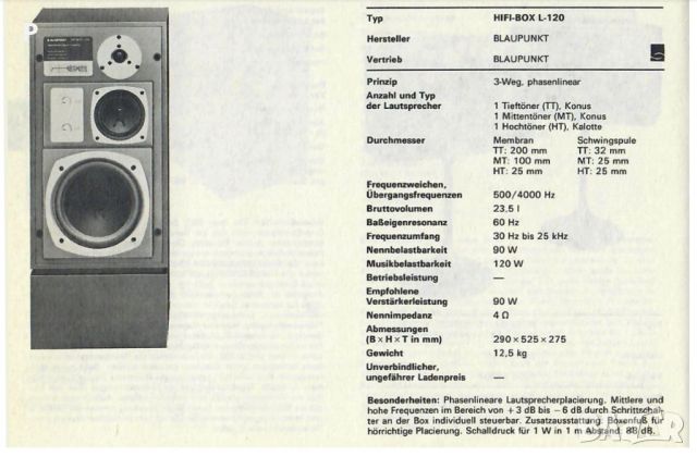 Тонколони Blaupunkt L-120 , снимка 10 - Тонколони - 45468052