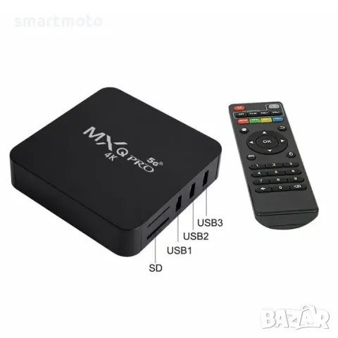 Android TV Box MXQ PRO 5G 4-ядрен Rockchip RK3229, Android 10, 4K 4/64, снимка 4 - Резервни части за телефони - 48512345