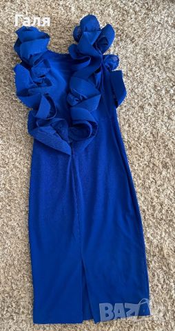 Прекрасна рокля в турско синьо S размер, снимка 5 - Рокли - 45370141