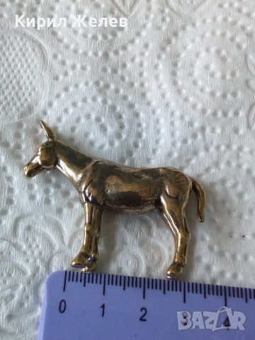 Малка бронзова фигурка на магаре 51711, снимка 4 - Колекции - 53752393