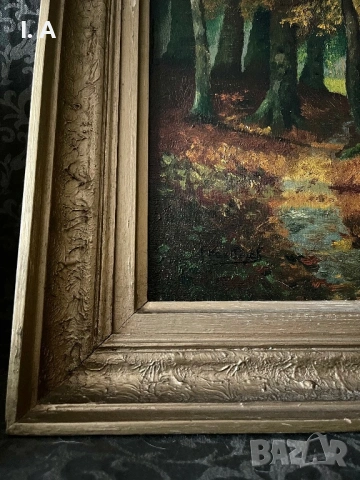 Маслена картина на F. Van Olleck, 20ти век, снимка 3 - Картини - 53945518