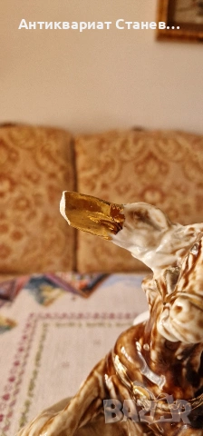 🔥 УНИКАЛНА ГОЛЯМА ПОРЦЕЛАНОВА СТАТУЕТКА – „ДАВИД САСУНСКИ“ 🔥, снимка 13 - Статуетки - 54174677