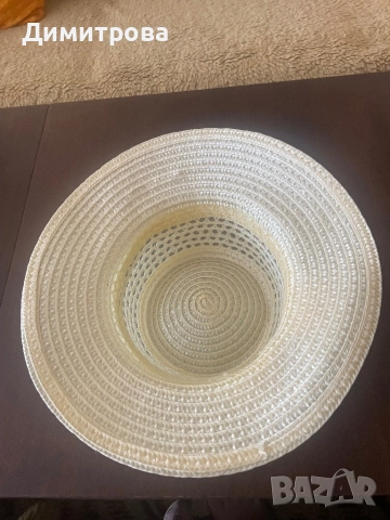 Дамска сламена шапка /капела/ с панделка, снимка 3 - Шапки - 51554314