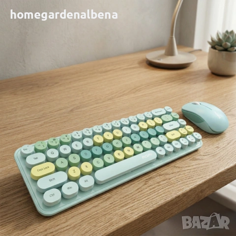 Безжичен Комплект Клавиатура и Мишка MOFII Bean — Компактен Стил за Твоето Бюро!, снимка 5 - Клавиатури и мишки - 54055883