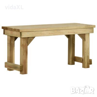 vidaXL Градинска пейка, 90 см, импрегнирана борова дървесина, снимка 1 - Градински мебели, декорация  - 45583665