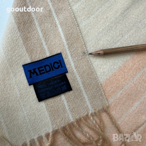 Medici кашмирен шал с ресни, снимка 4 - Шалове - 53689576