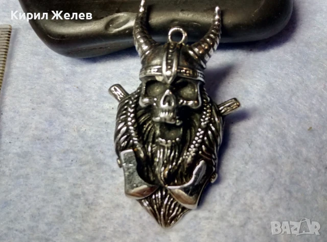 СТРАХОВИТ ВИКИНГСКИ НЕО ГОТИК АРТ ФИГУРАЛЕН МЕДАЛЬОН от НИКЕЛИРАНА БЛАГОРОДНА СТОМАНА 49198, снимка 9 - Колиета, медальони, синджири - 51279764