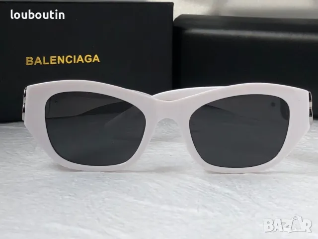 Balenciaga дамски слънчеви очила котка котешки очи черни бели зелени , снимка 12 - Слънчеви и диоптрични очила - 46959513