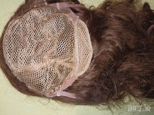 Дълга кестенява чуплива перука, снимка 8 - Аксесоари за коса - 45088416