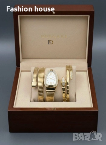 Bulgari часовник и гривна в кутия, снимка 8 - Дамски - 53291219