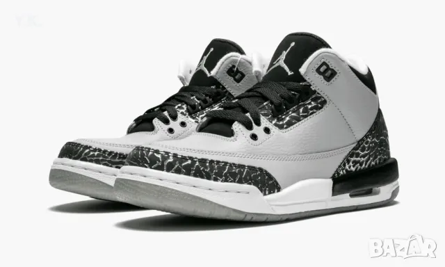 Оригинални кецове Air Jordan 3 Retro "Wolf Grey" (GS), снимка 8 - Детски маратонки - 47953578