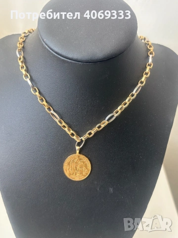 Златен ланец14к с монета висок карат 21.65к, снимка 7 - Колиета, медальони, синджири - 54175629