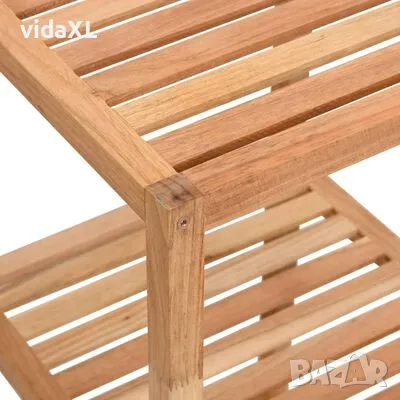 vidaXL Етажерка за баня, 36x36x79 см, орехово дърво масив（SKU:350365）, снимка 4 - Други - 49548295