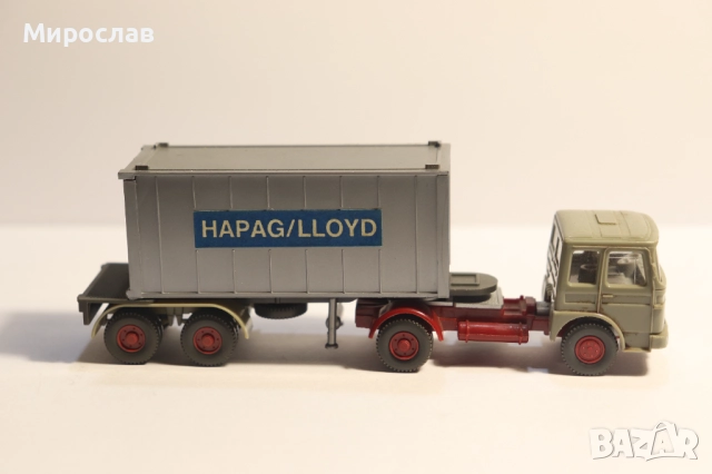 WIKING H0 1/87 МАН MAN КОНТЕЙНЕР КАМИОН МОДЕЛ КОЛИЧКА, снимка 5 - Колекции - 52446220