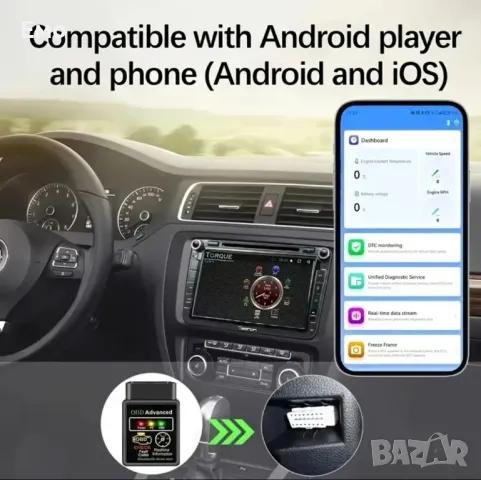 Безжичен Bluetooth мини - OBD2, снимка 3 - Аксесоари и консумативи - 48578142